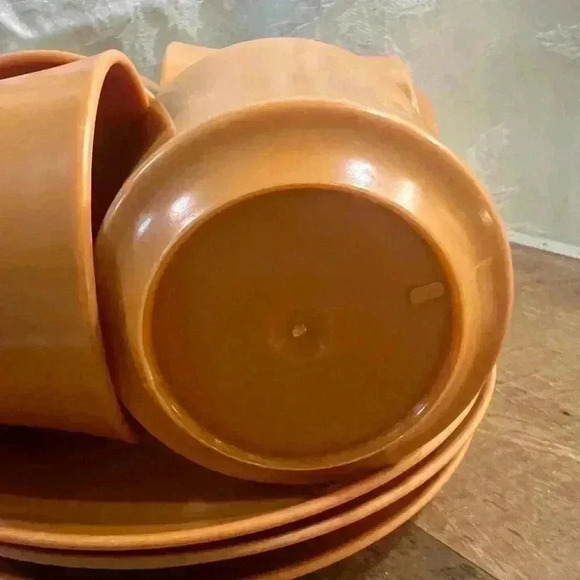 Vintage Set of 4 Plates and Mugs  Melmac Maplex - Picture 5 of 6